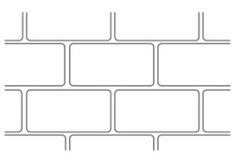 Block concrete stencil pattern
