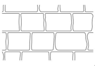 Cobblestone concrete stencil pattern