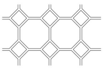 Diamond Tile concrete stencil pattern