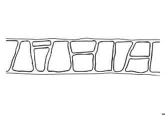 Keystone Header concrete stencil pattern