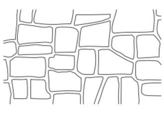 Keystone concrete stencil pattern