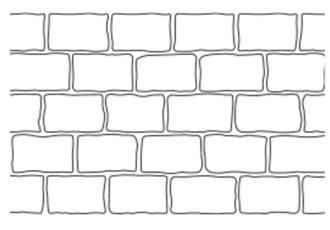 Rustic Brick concrete stencil pattern