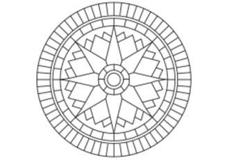 Star Compass concrete stencil pattern
