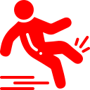 Icon of a foot on textured surface representing non-slip epoxy flooring