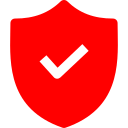 Shield with checkmark symbol for safety and design