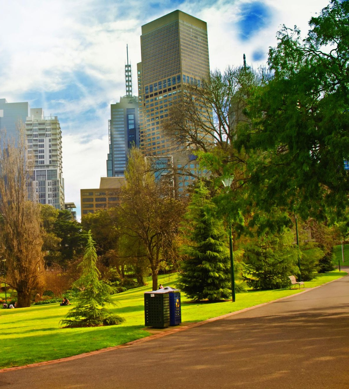 City park in sunny daymelbourne-australia City park in sunny daymelbourne-australia