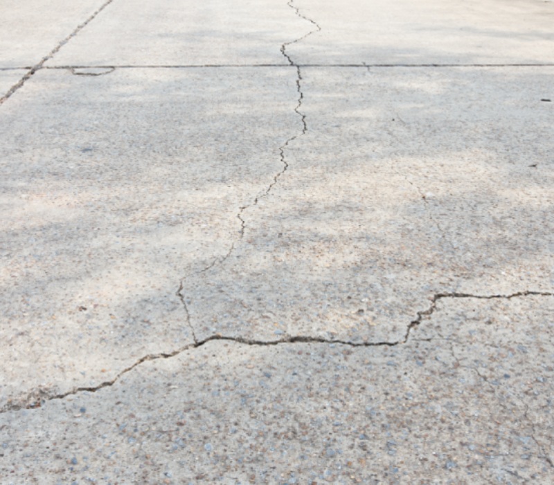 Commercial concrete floor before resurfacing in Melbourne