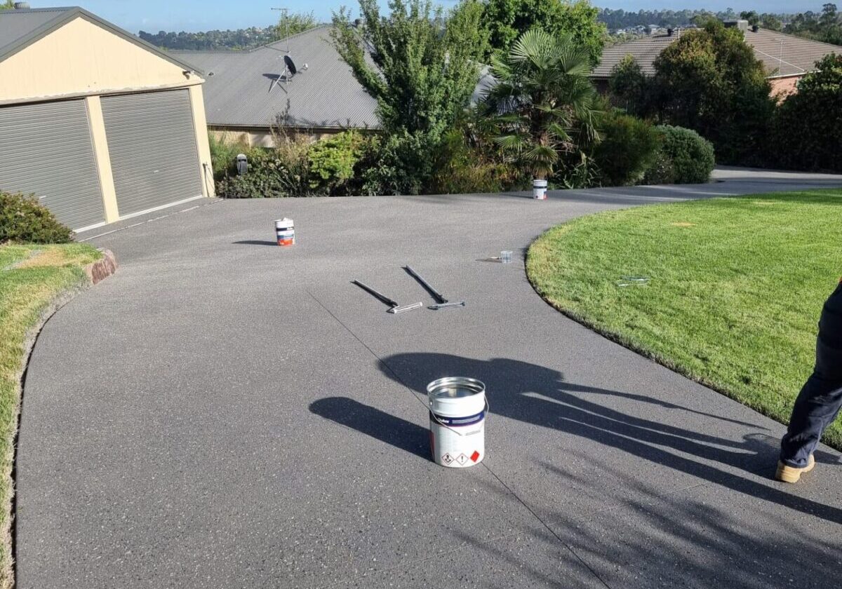 Concrete resurfacing for big driveway