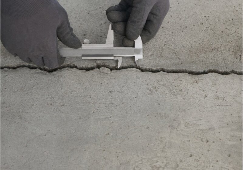 Cracked concrete driveway being assessed for resurfacing in Melbourne
