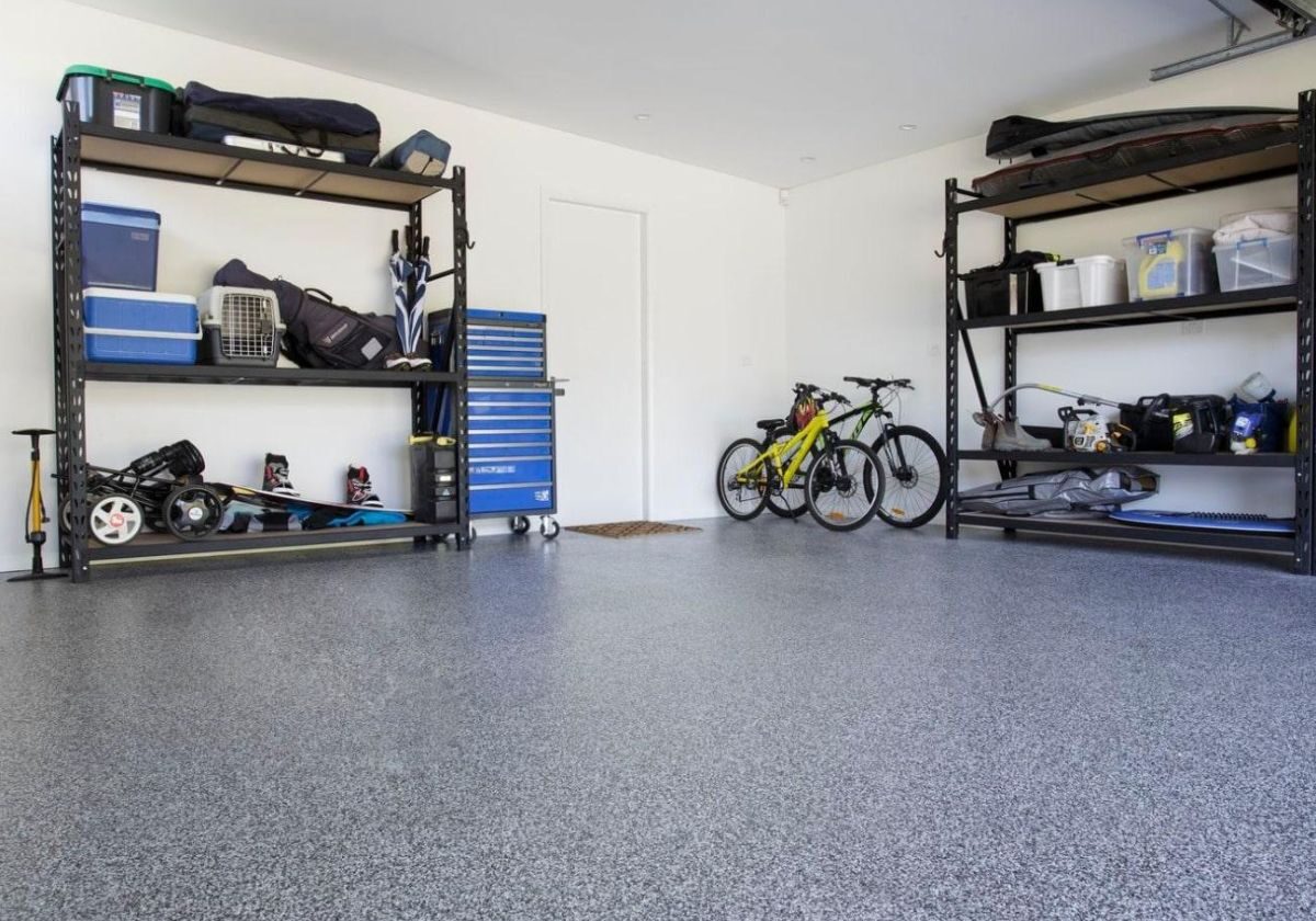 Commercial epoxy flooring installed in a Melbourne warehouse facility